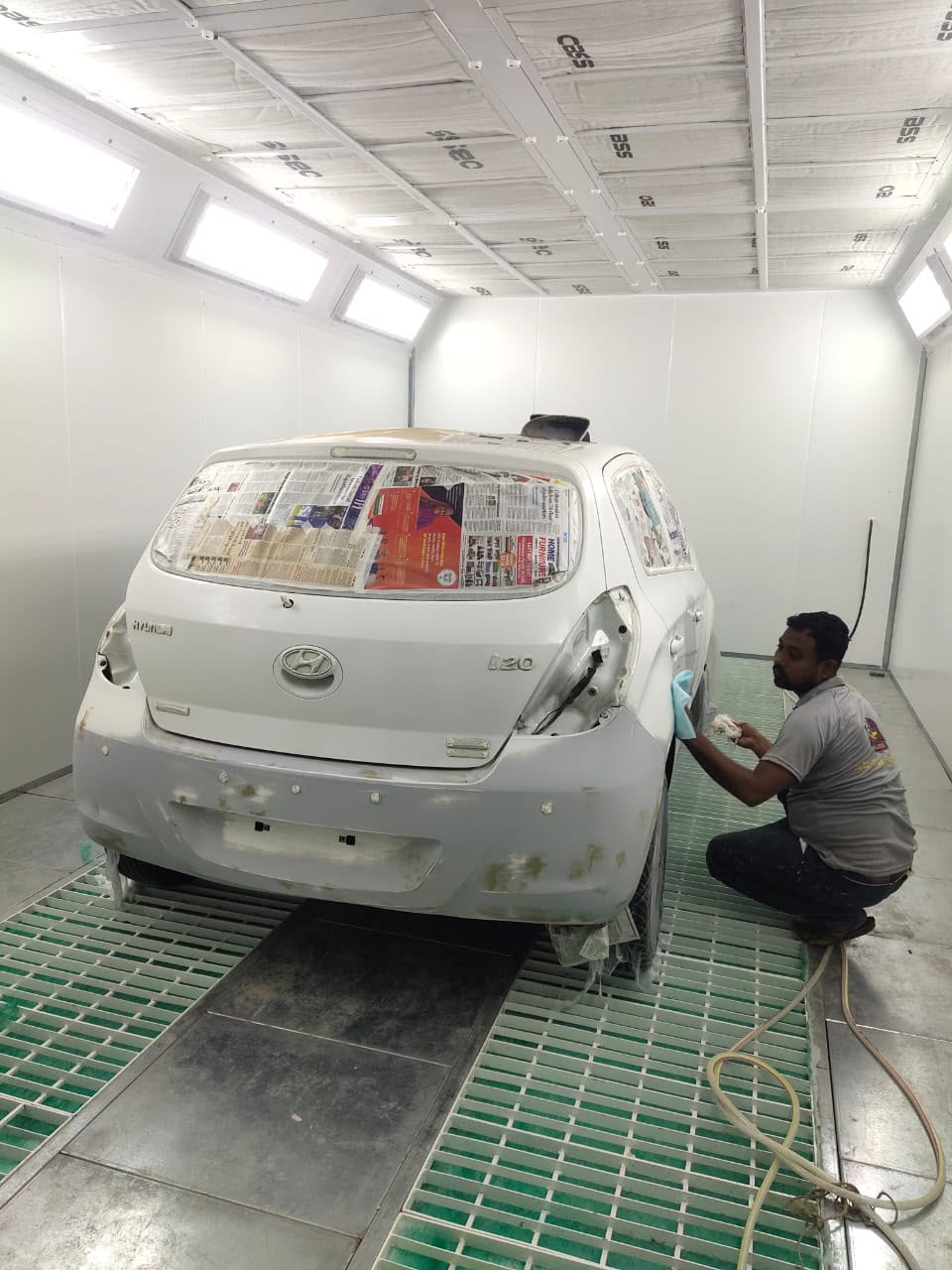 Painting work at AK Car Network Bengaluru