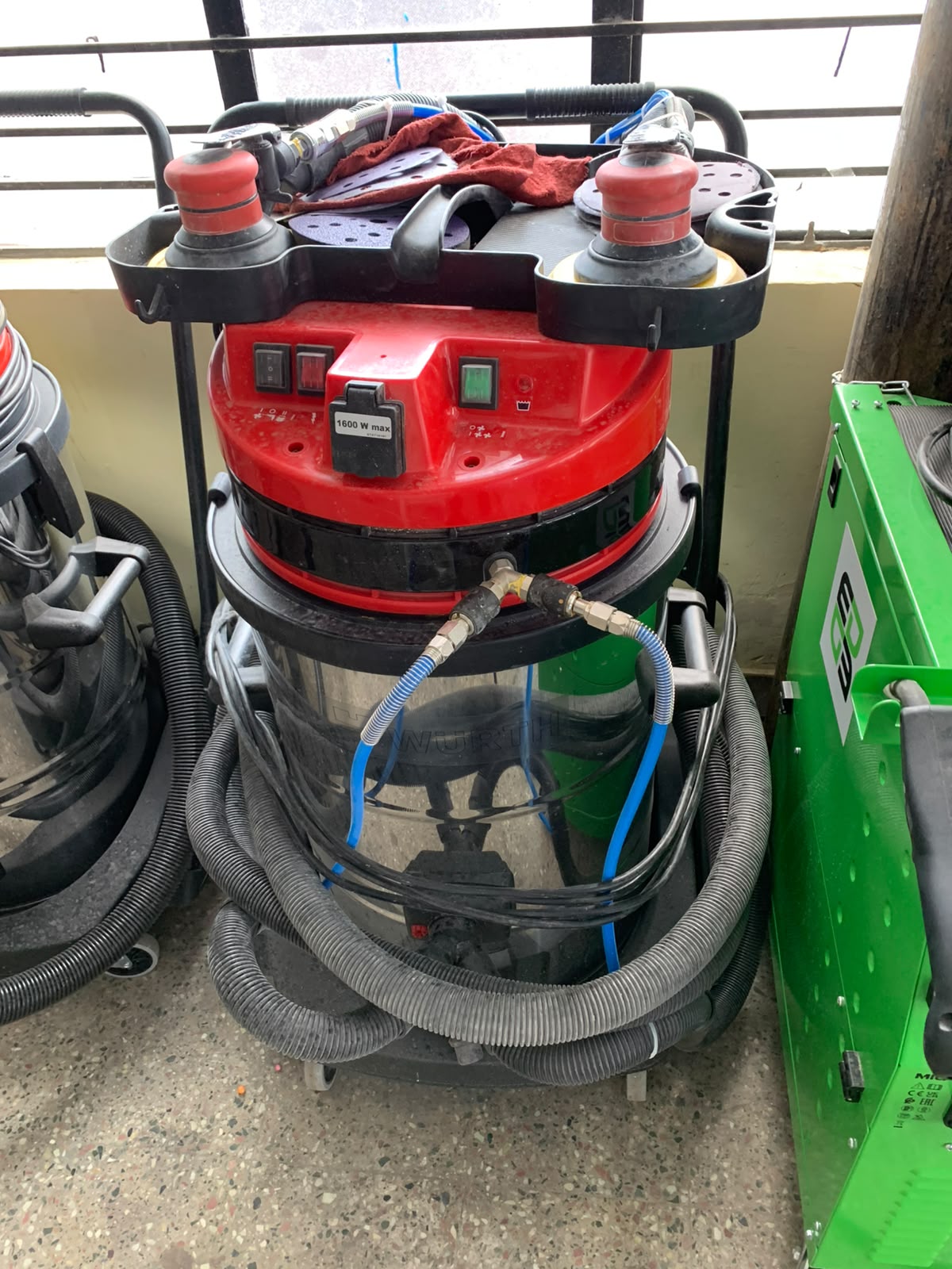 Dust-extraction sanders used for paint preparation — Body Shop in Bengaluru