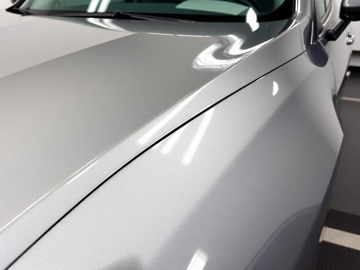 Car paint after professional detailing and polishing