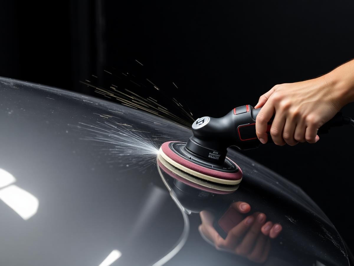 Paint correction on a repaired panel — Body Shop in Bengaluru
