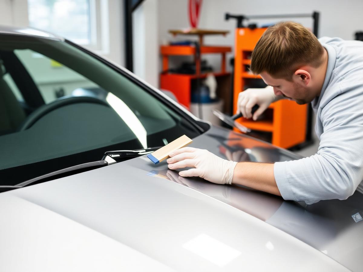 Self-healing paint protection film over the bonnet — PPF in Bengaluru
